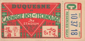 1936_College_Football_Duquesne vs. Carnegie Tech_The Stadium_Pittsburgh College Ticket Collection